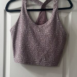 Pink Leopard Print Sports Bra